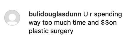 A comment on Debra Messing's photo.